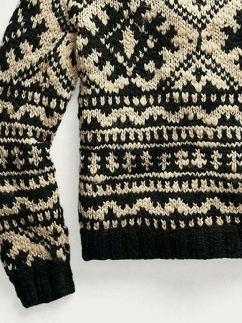 Casual Herensweater Met Standaard Kleurblokrits