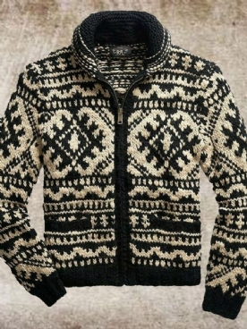 Casual Herensweater Met Standaard Kleurblokrits