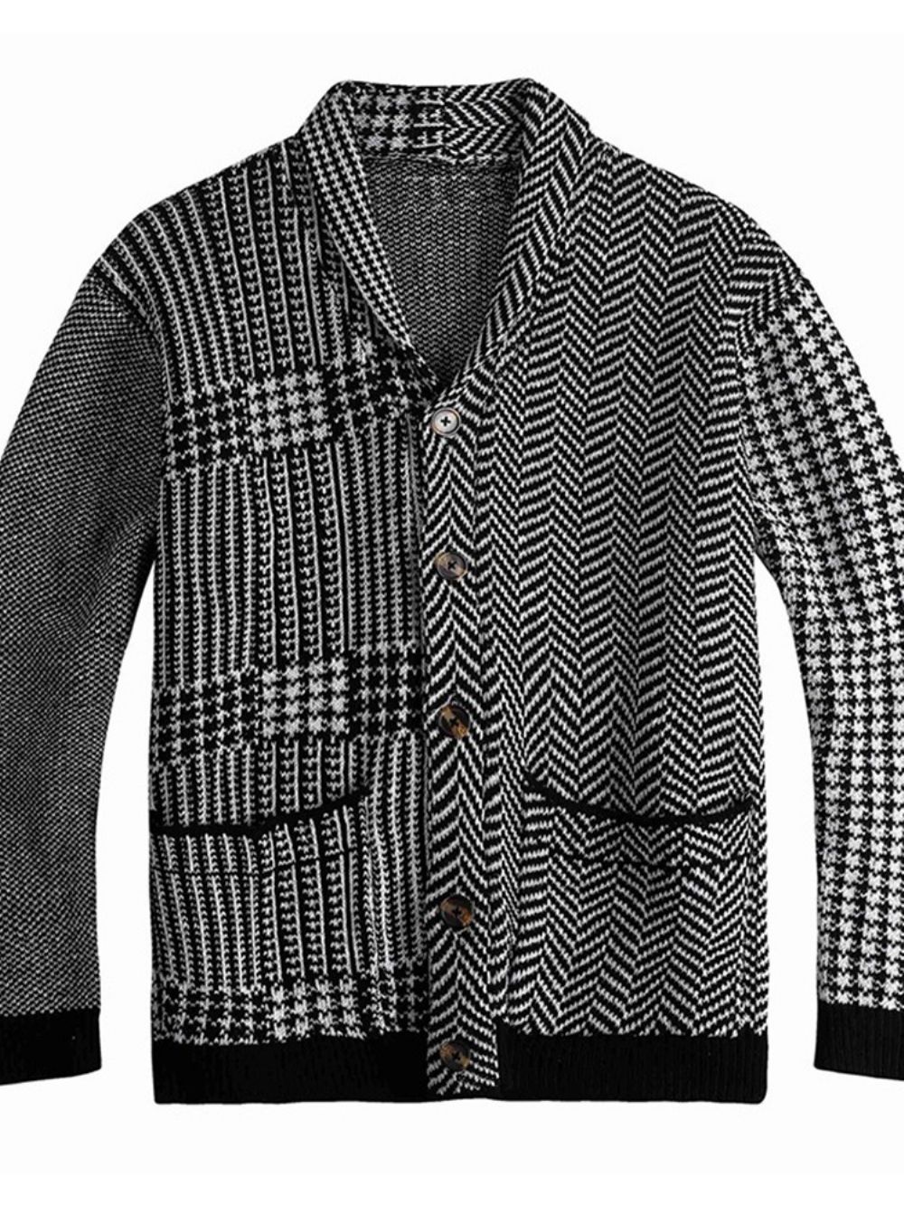 Reverszak Houndstooth Winter Single-Breasted Trui