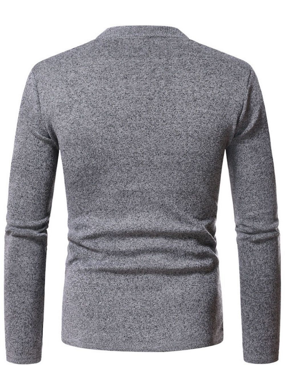 Slim Herensweater Met Standaard Knoop En Enkele Rij Knopen