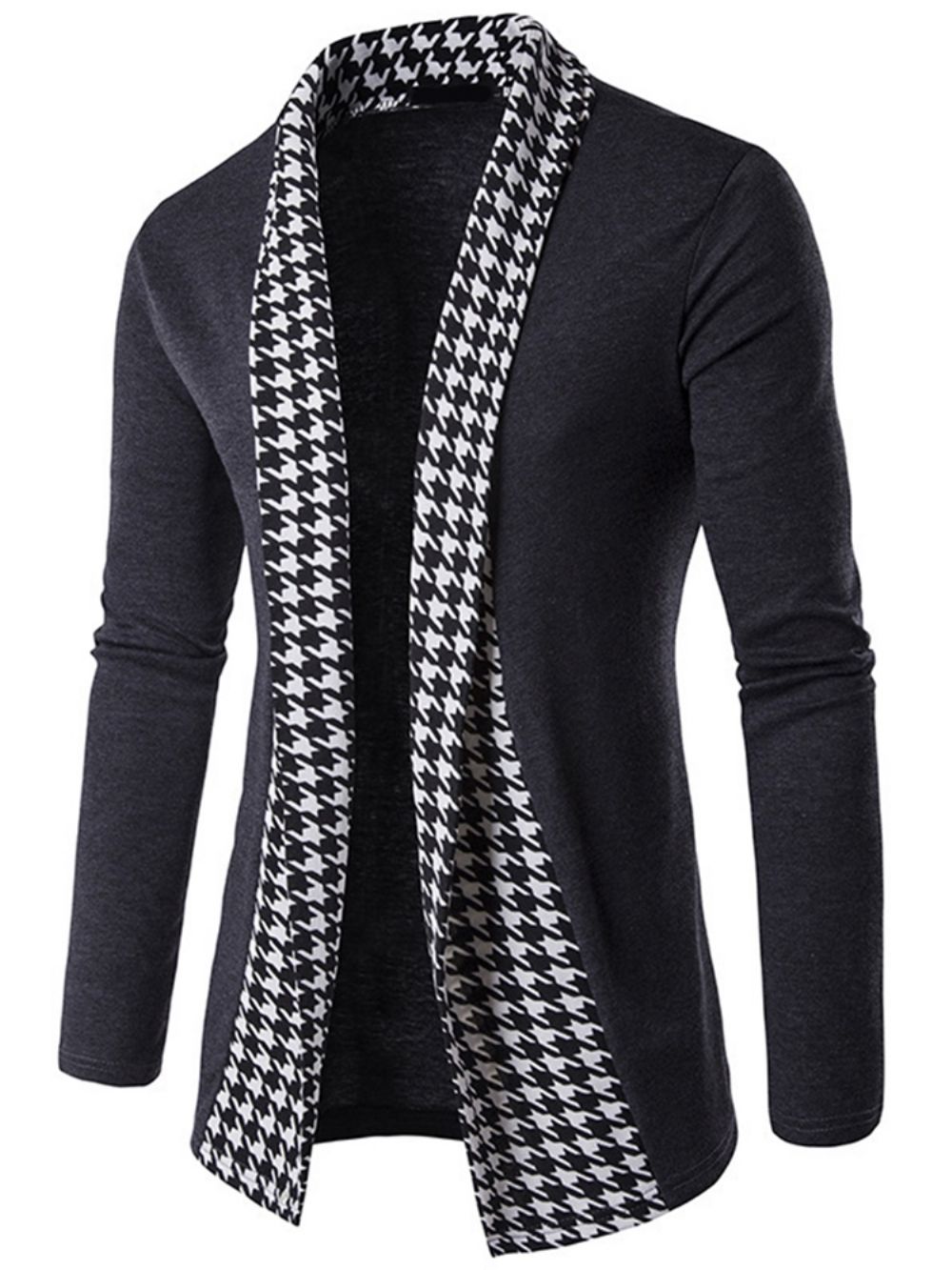 Vogue Houndstooth Patchwork-Vest Gebreide Herenkleding