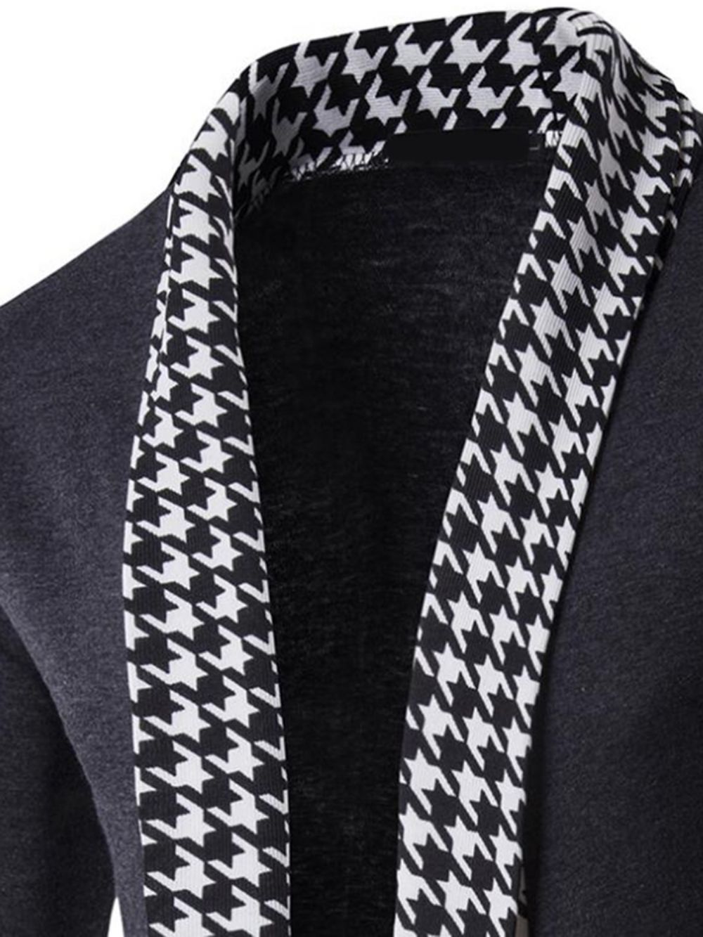 Vogue Houndstooth Patchwork-Vest Gebreide Herenkleding