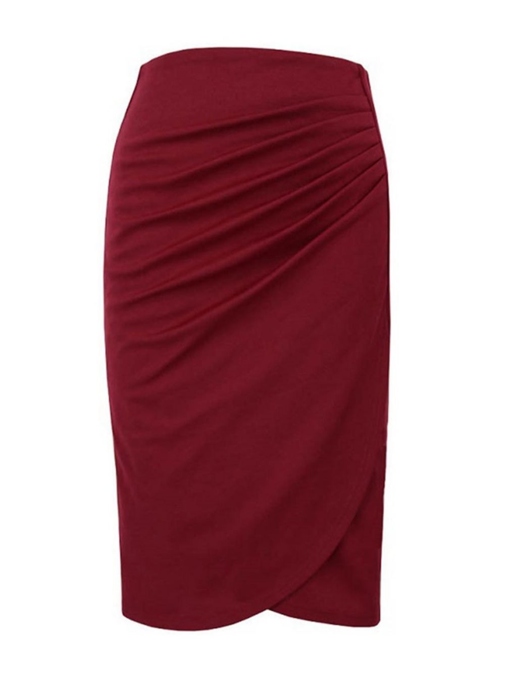 Geplooide Bodycon Damesrok Met Hoge Taille