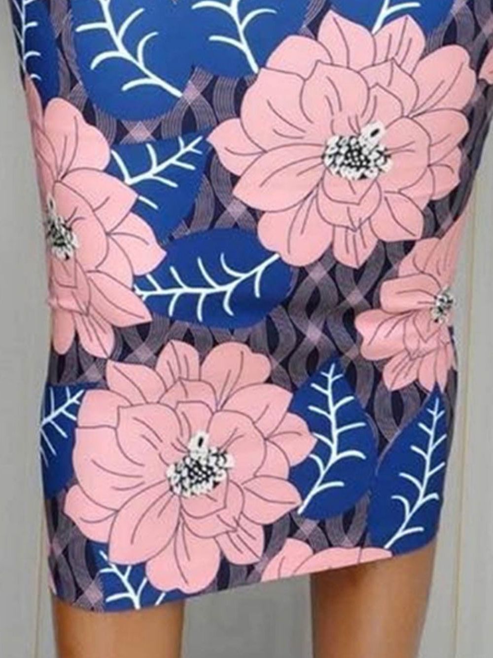 Halfhoge Bodycon-Mode Bloemenrok Met Print