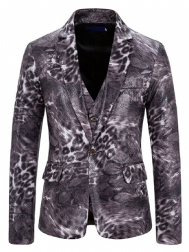 Casual Blazer Heren Met Kleurvlakken