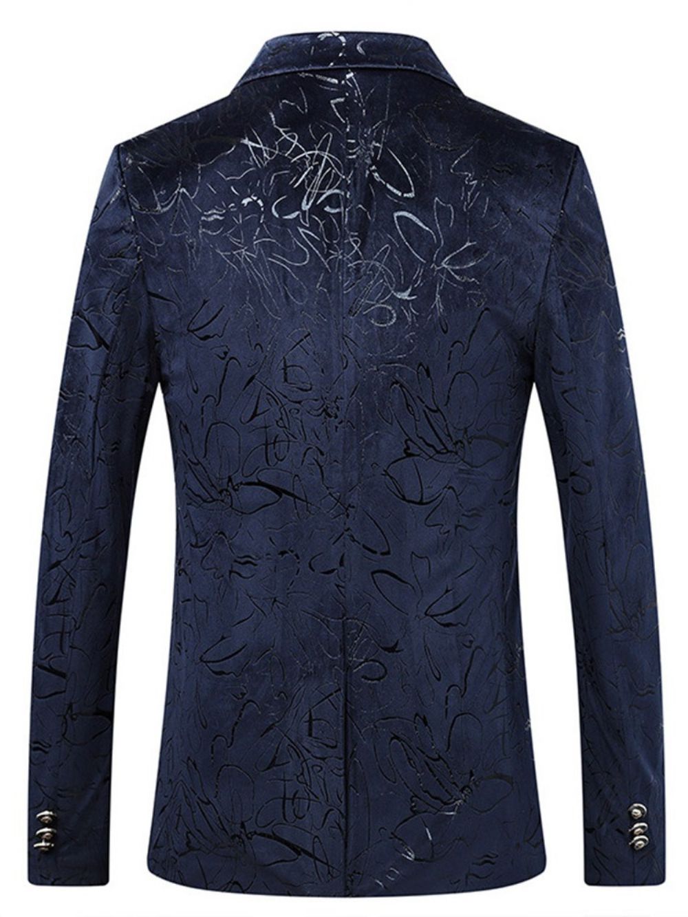 Casual Rechte Blazer Heren Met Bloemen