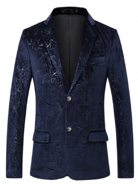 Casual Rechte Blazer Heren Met Bloemen