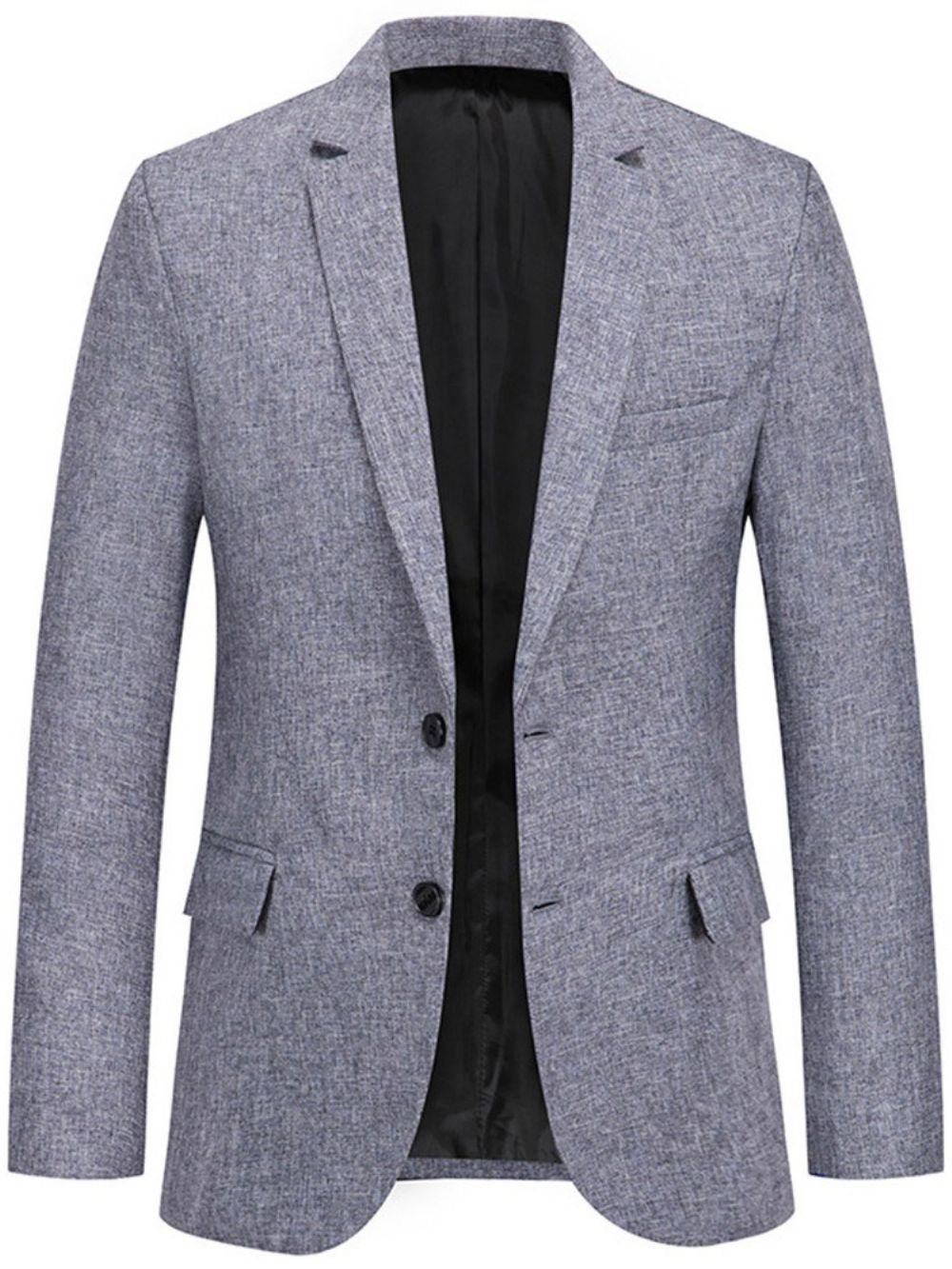 Casual Slanke Effen Blazer Met Inkeping En Revers