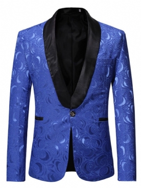 Casual Vrijetijdsblazer Heren Met Rechte Print