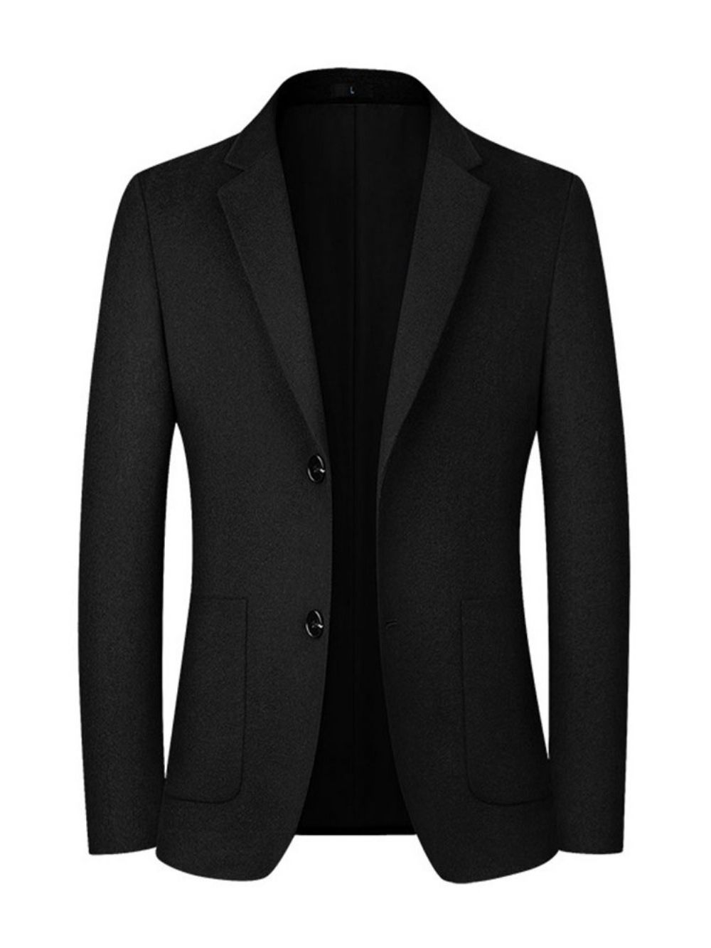 Herenblazer Met Enkele Rij Knopen En Effen Revers