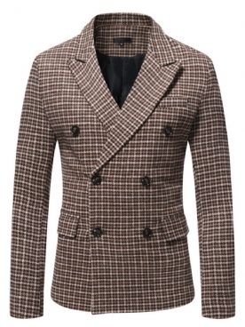 Houndstooth Slanke Ol-Blazer