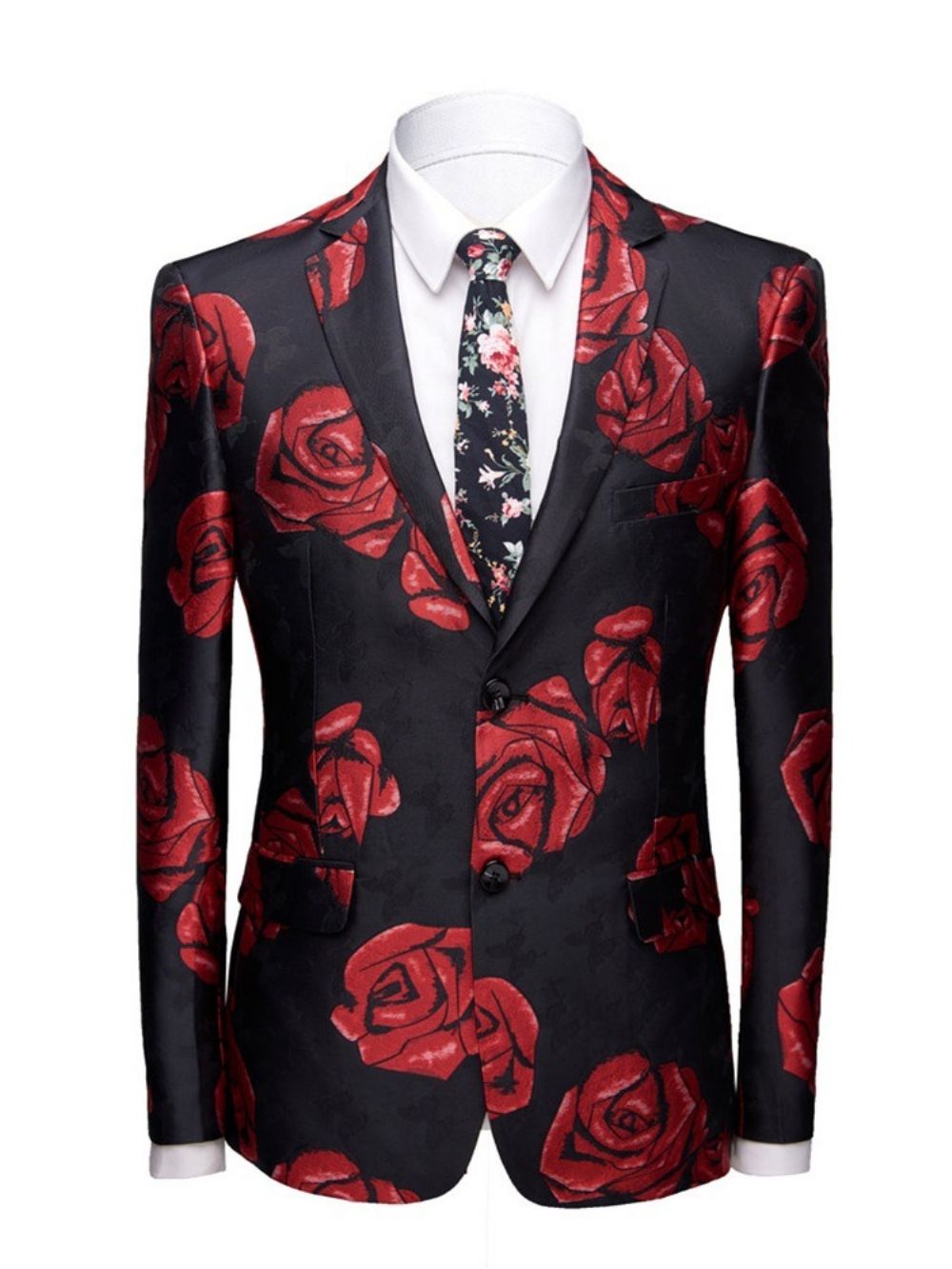 Vrijetijdsblazer Met Bloemenprint Heren