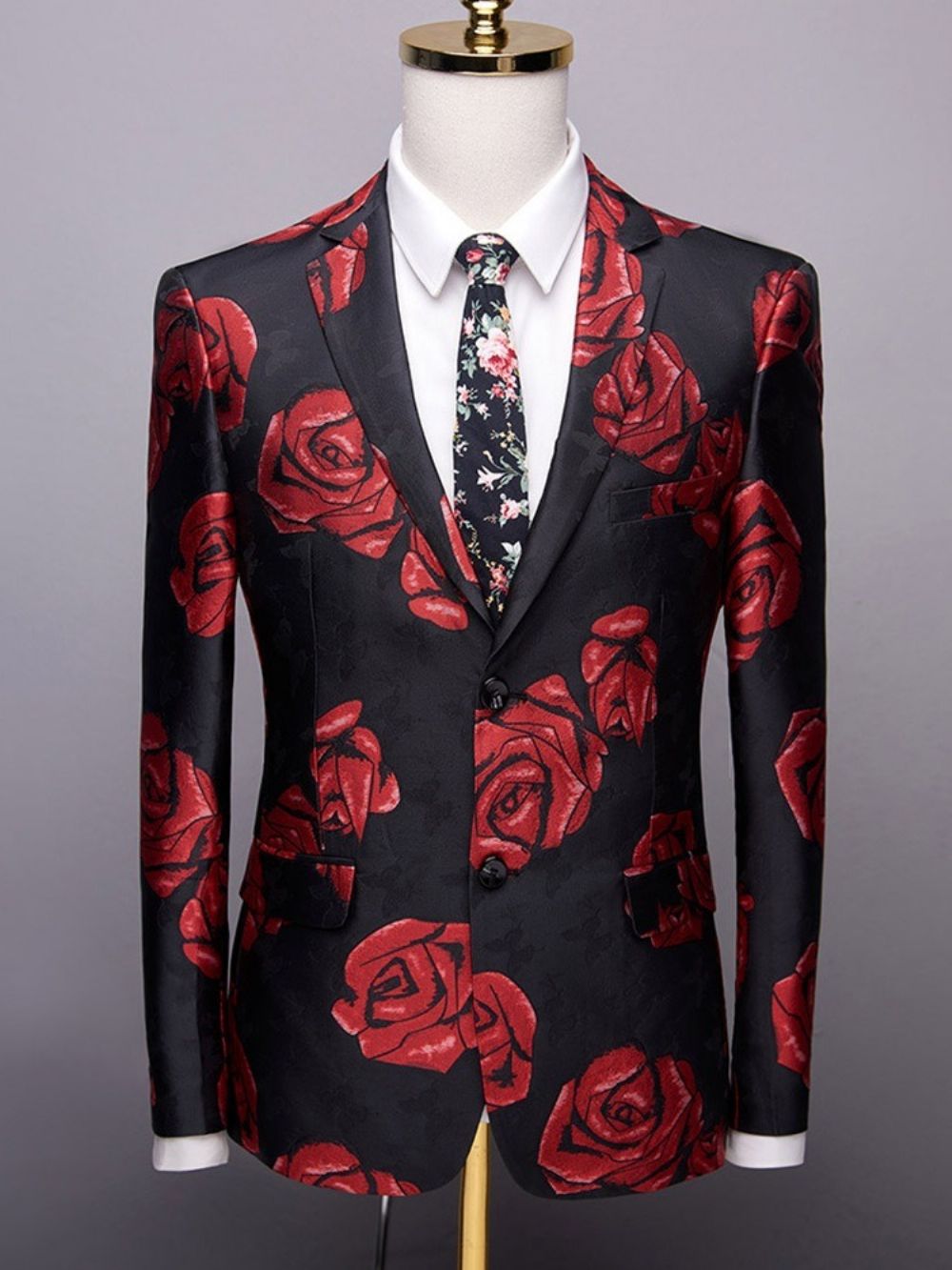 Vrijetijdsblazer Met Bloemenprint Heren