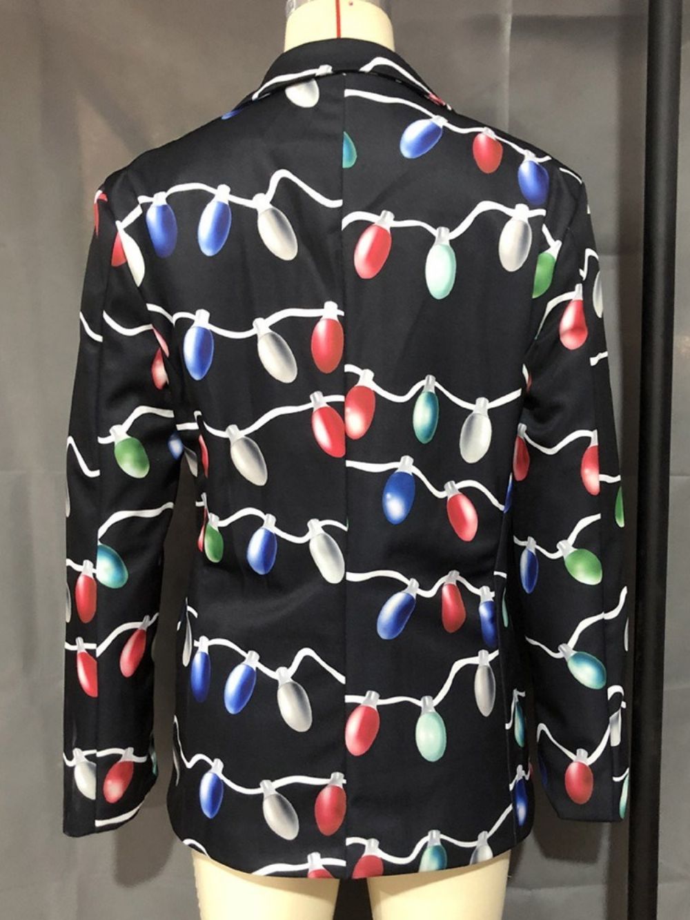 Vrijetijdsblazer Met Europese Print En Gekerfde Revers