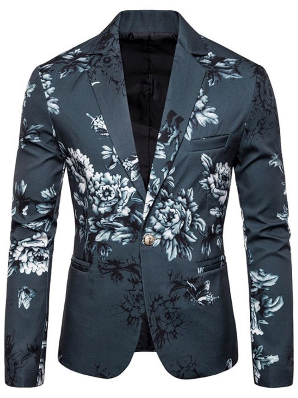 Vrijetijdsblazer Met Ingekeepte Revers En Bloemenprint