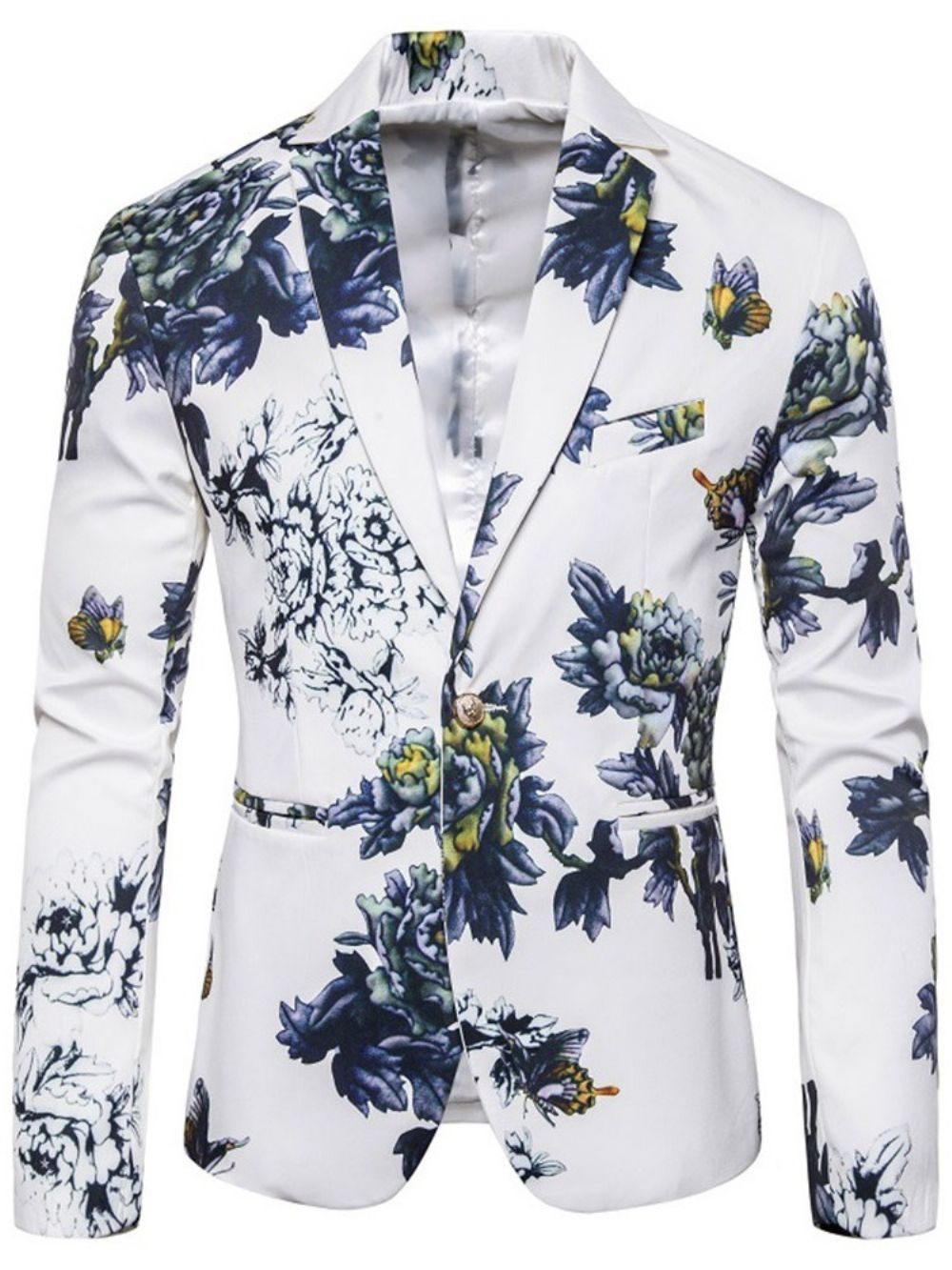 Vrijetijdsblazer Met Ingekeepte Revers En Bloemenprint