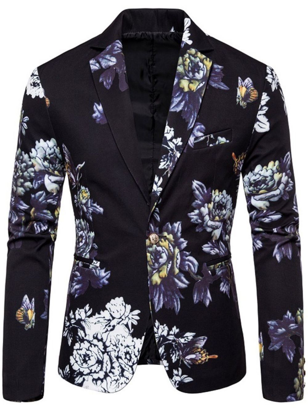 Vrijetijdsblazer Met Ingekeepte Revers En Bloemenprint