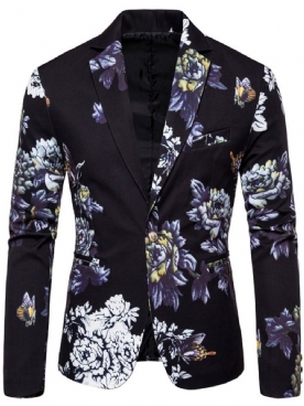 Vrijetijdsblazer Met Ingekeepte Revers En Bloemenprint