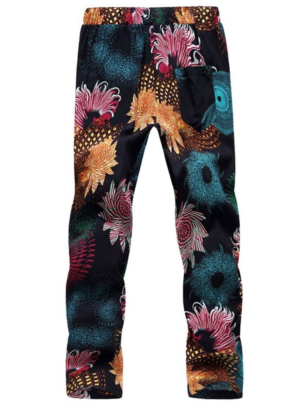 Casual Broek Heren Met Dunne Print En Halfhoge Taille