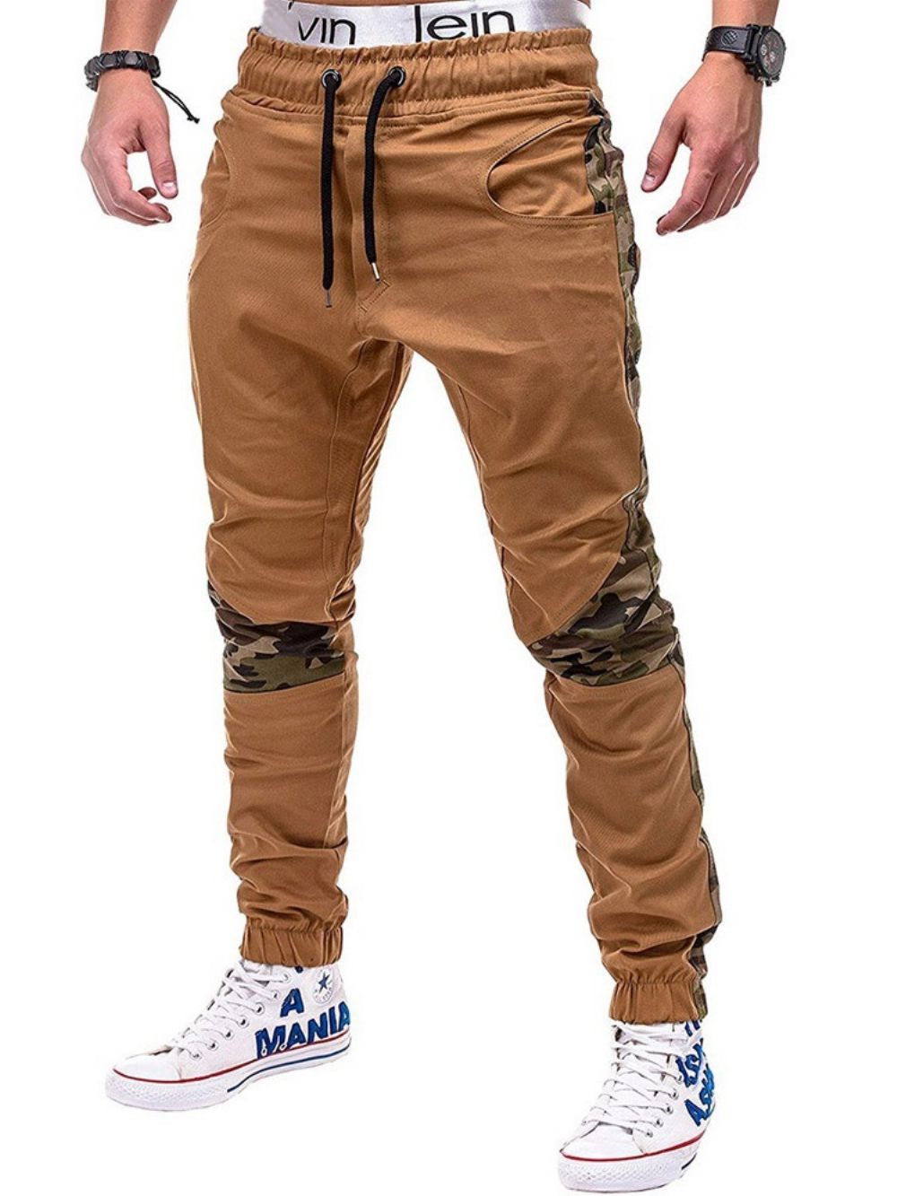 Casual Potloodbroek Met Camouflageprint Heren