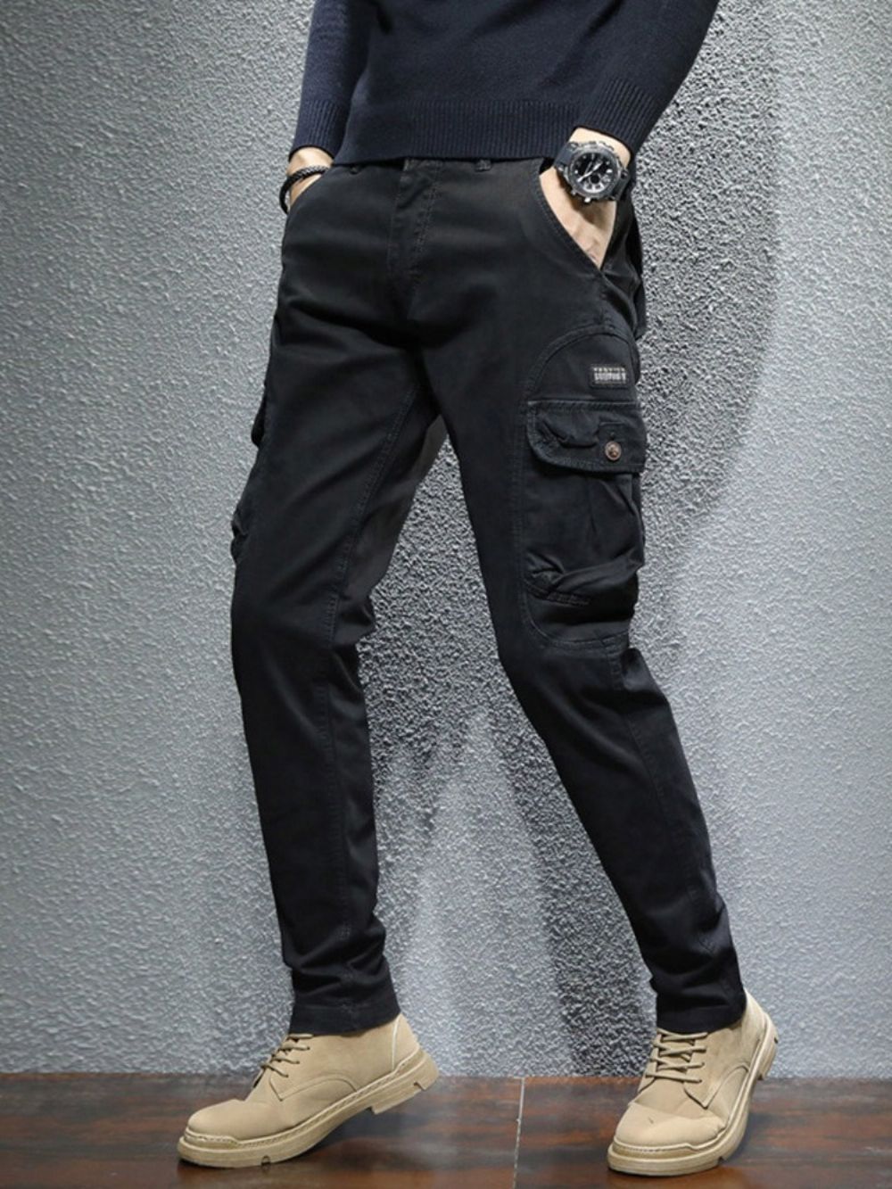 Effen Pocket Vier Seizoenen Mode Casual Broek