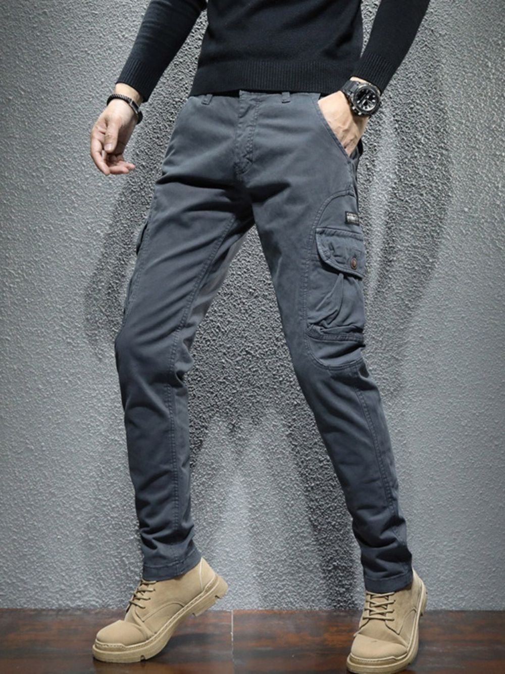 Effen Pocket Vier Seizoenen Mode Casual Broek