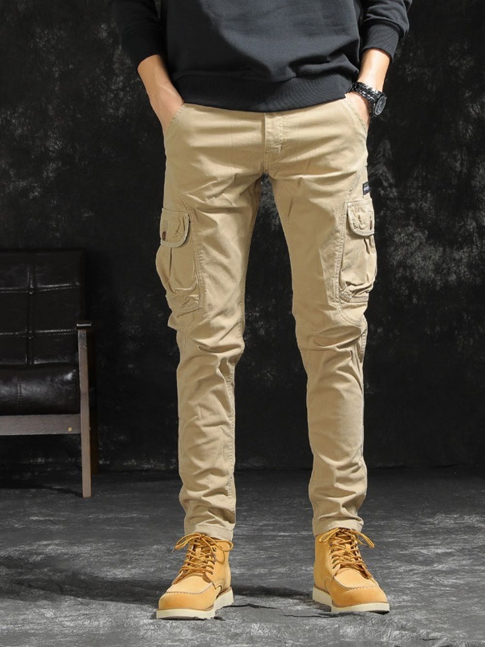 Effen Pocket Vier Seizoenen Mode Casual Broek