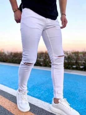 Gat Effen Potlood Broek Casual Lente Casual Broek