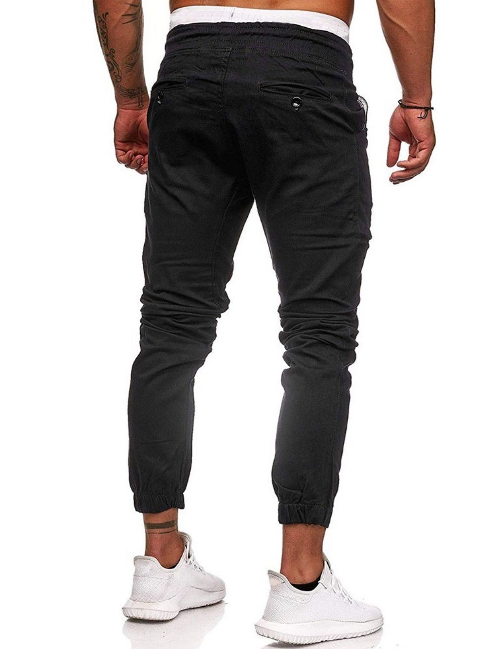 Geplooide Effen Potloodbroek Casual Casual Broek Met Veters