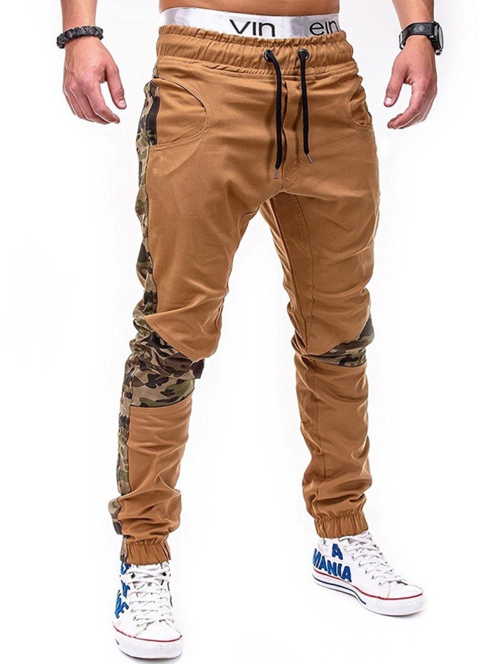 Potloodbroek Print Camouflage Veterschoenen Herfst Casual Broek