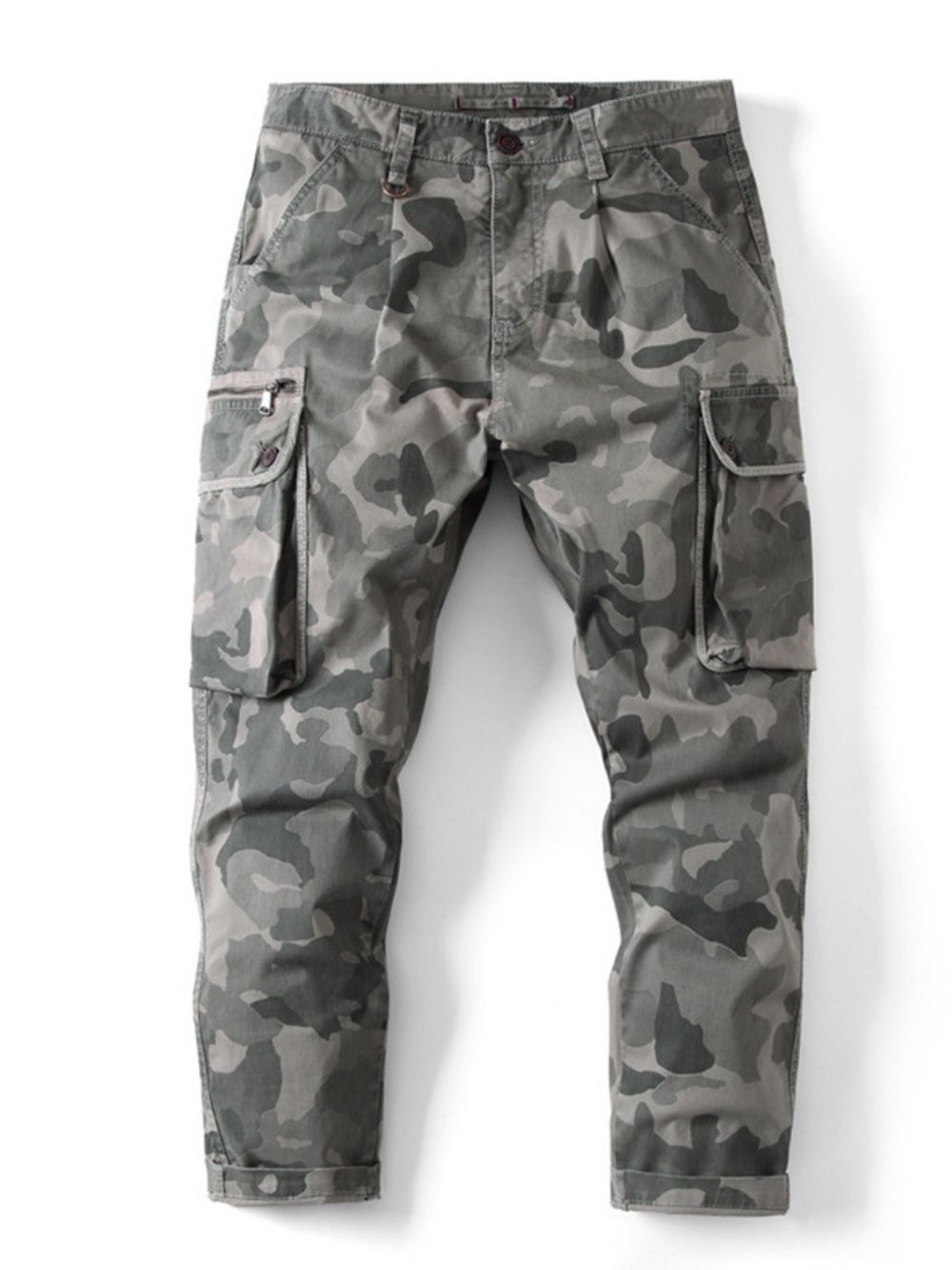 Print Camouflage Casual Casual Broek Met Rits