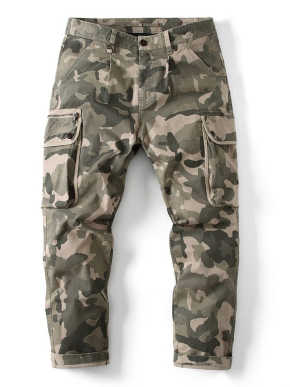 Print Camouflage Casual Casual Broek Met Rits