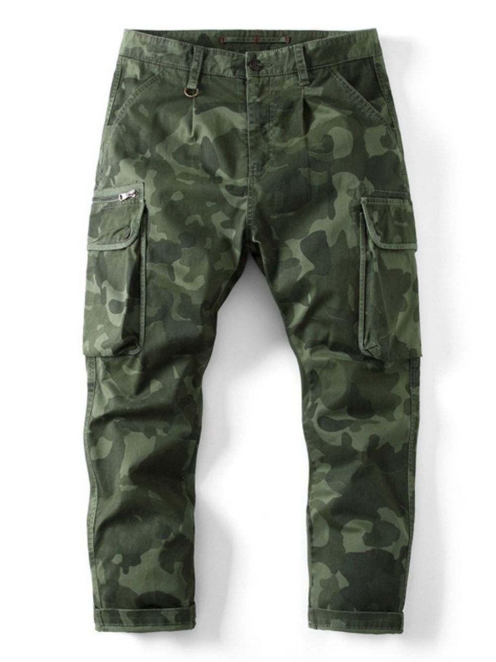 Print Camouflage Casual Casual Broek Met Rits