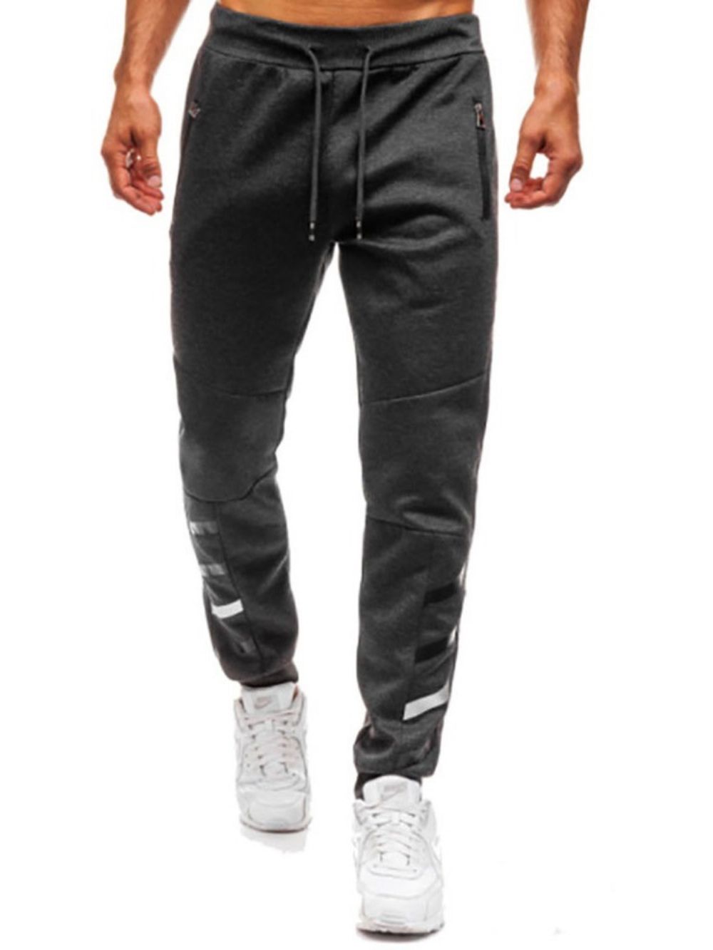 Rits Effen Potlood Broek Veterschoenen Sport Casual Broek Heren