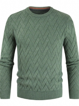 Effen Standaard Ronde Hals Casual Herensweater