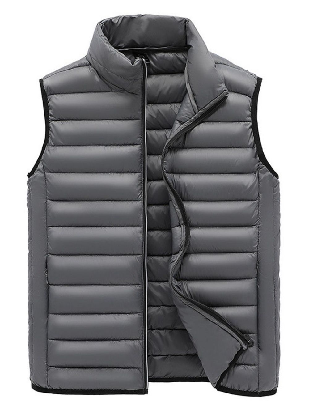 Effen Dikke Opstaande Kraag Fall Casual Gilet