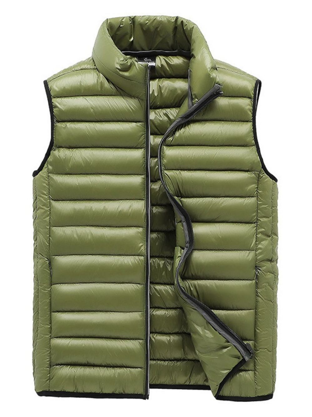 Effen Dikke Opstaande Kraag Fall Casual Gilet