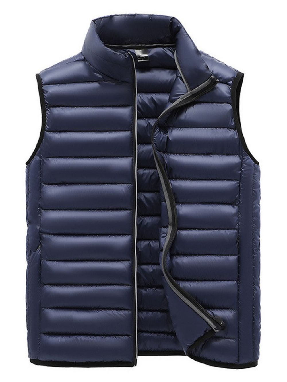 Effen Dikke Opstaande Kraag Fall Casual Gilet