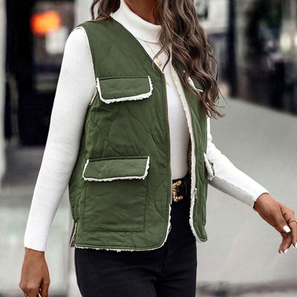 Effen Zak V-Hals Herfst Standaard Vest