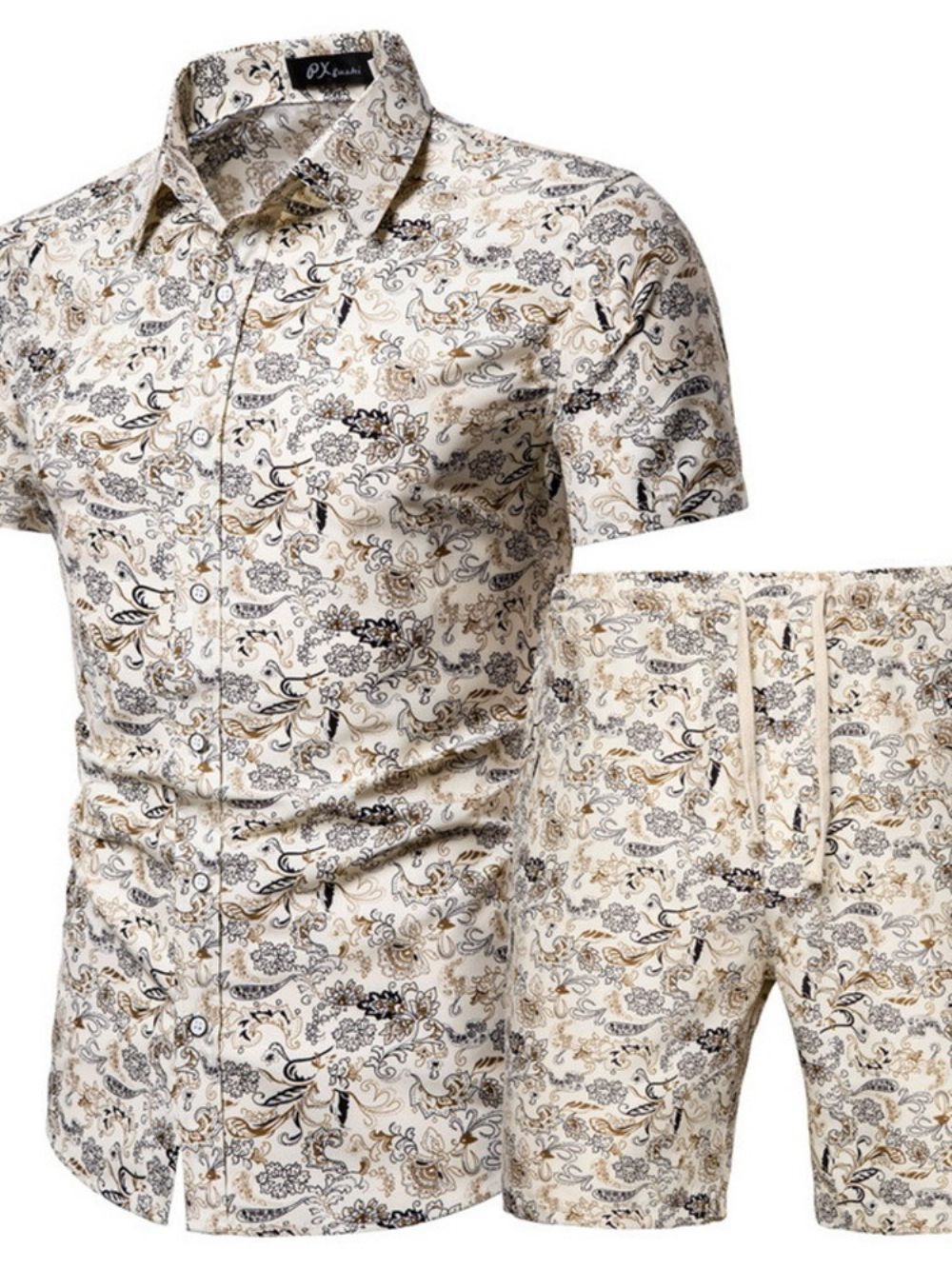 Casual Zomeroutfit Heren Met Overhemdprint