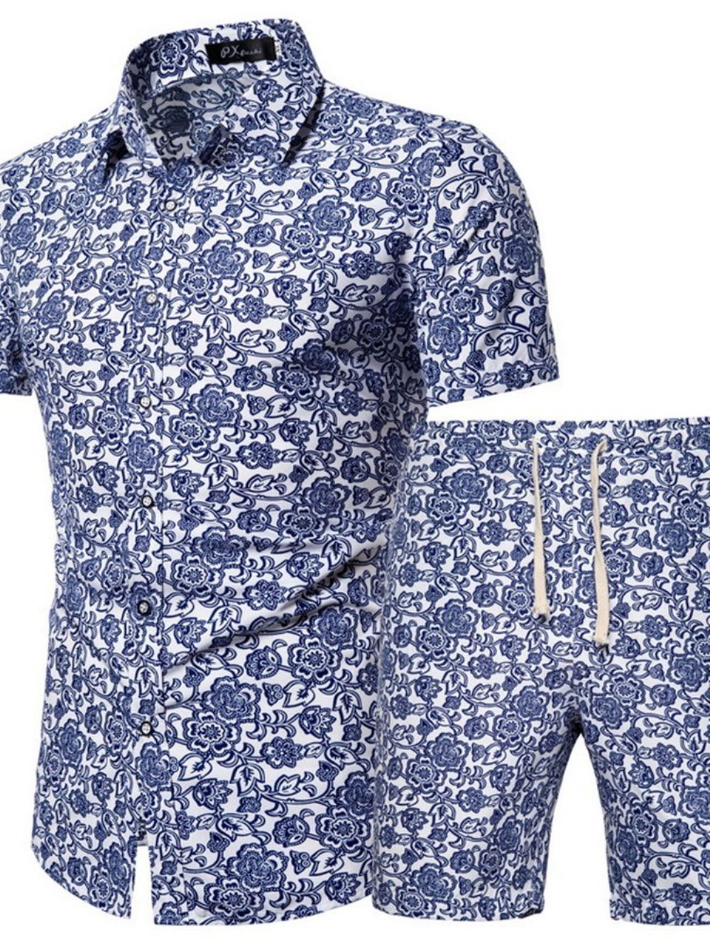 Casual Zomeroutfit Heren Met Overhemdprint