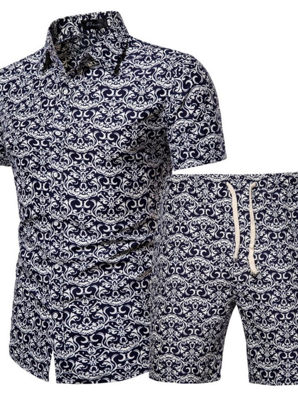 Casual Zomeroutfit Heren Met Overhemdprint