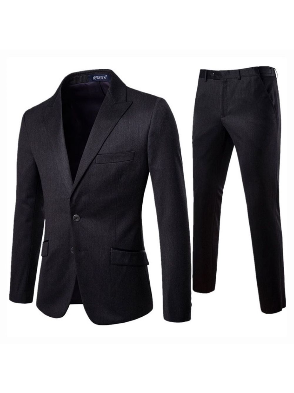 Effen Single-Breasted Blazer 2-Delig Herenkostuum