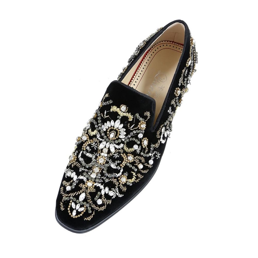 Casual Schoenen Heren Met Ronde Neus En Strass