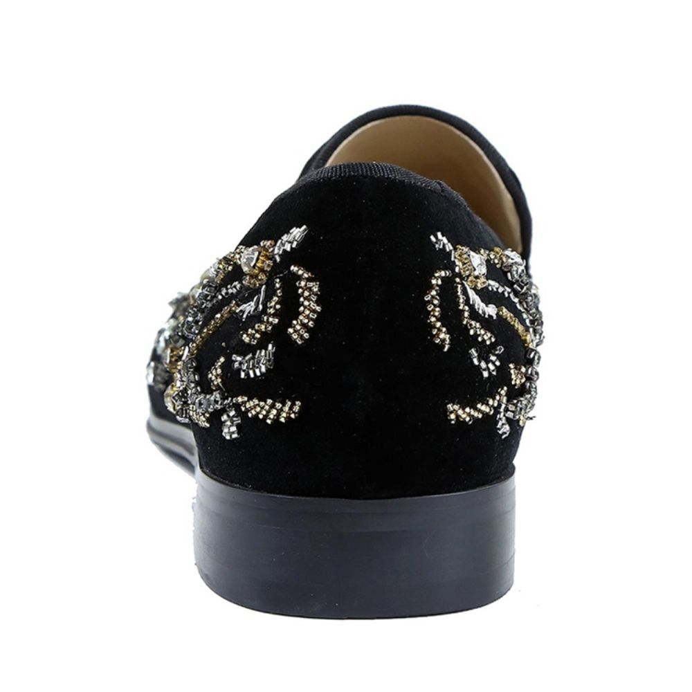 Casual Schoenen Heren Met Ronde Neus En Strass