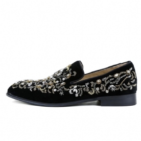 Casual Schoenen Heren Met Ronde Neus En Strass