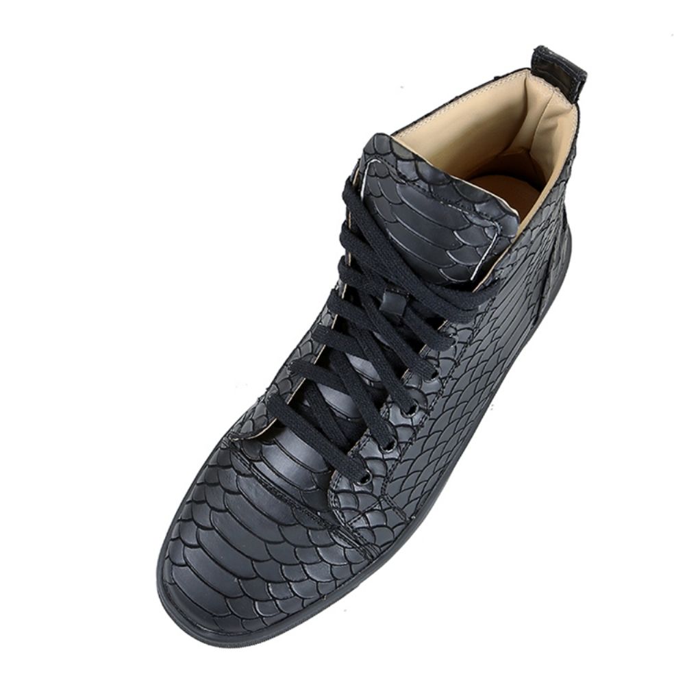 Trendy Effen Herensneakers Met Veters