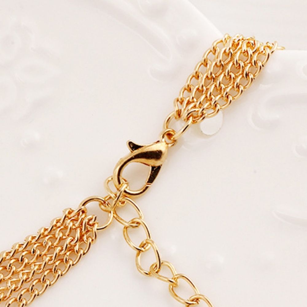 Hot Multilayer Parel Hanger Charm Necklace