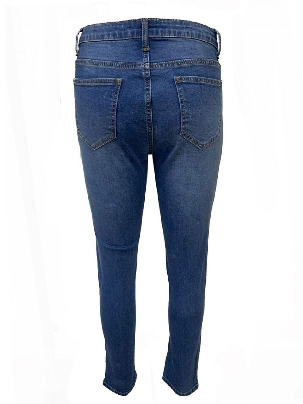 Effen Kokerbroek Met Veters Skinny Jeans Met Veters