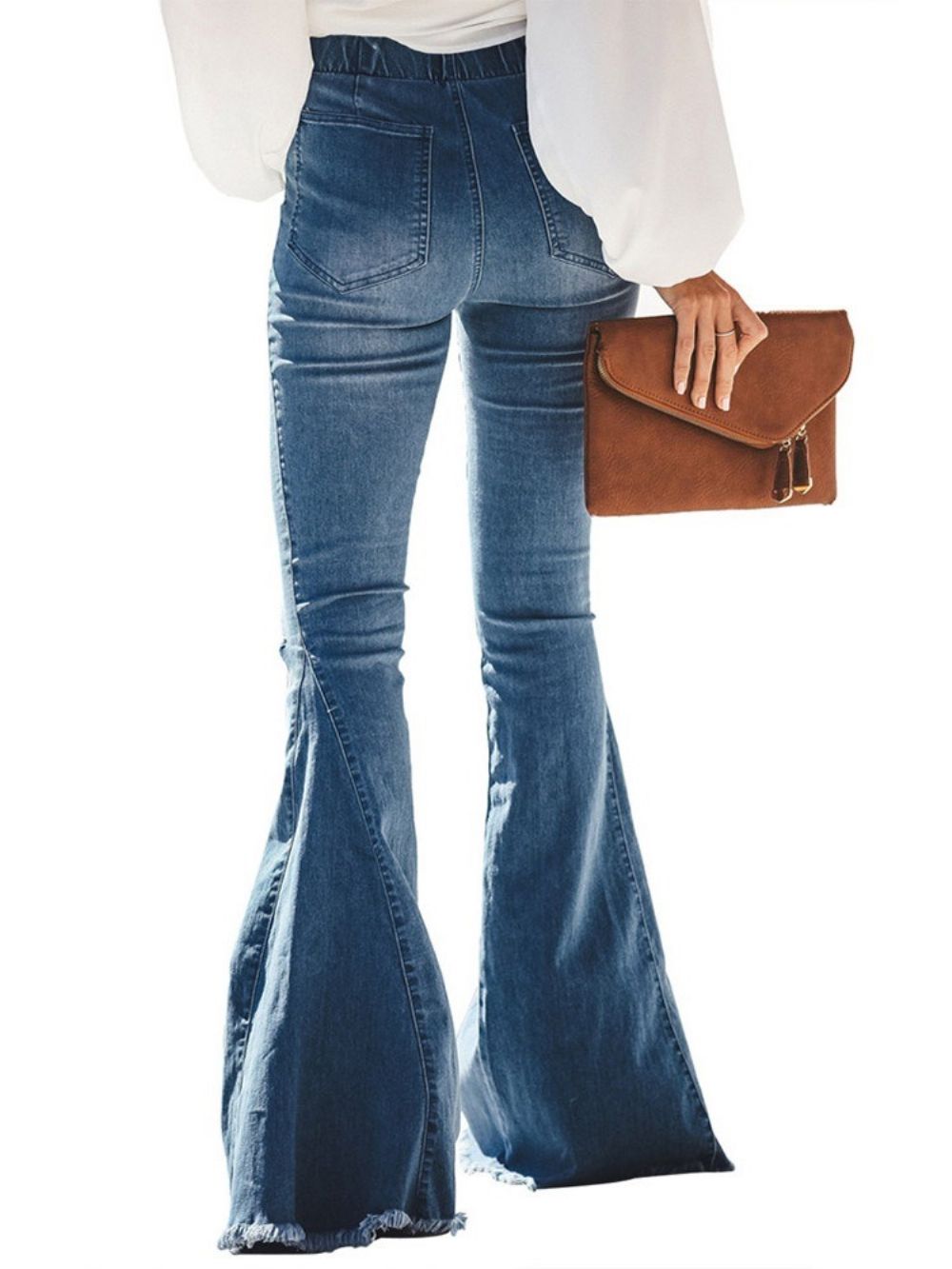 Gaten Effen Bellbottoms Slim Jeans